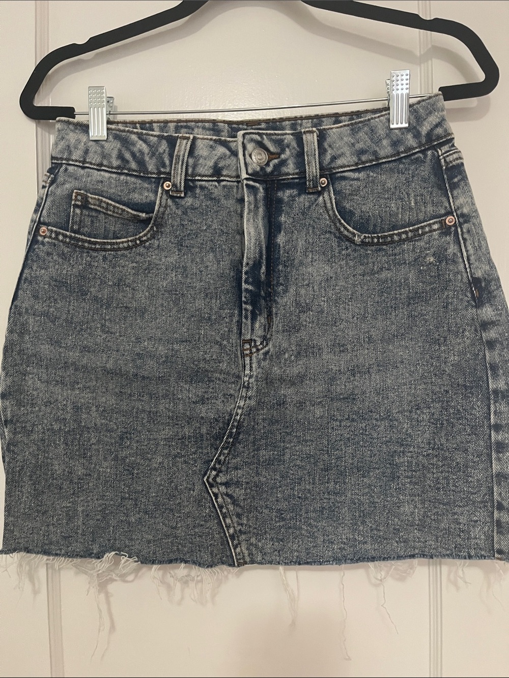 wild fable Acid Wash Denim Mini Skirt - Blue